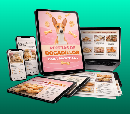 Mockup Recetas de Bocadillos para Mascotas